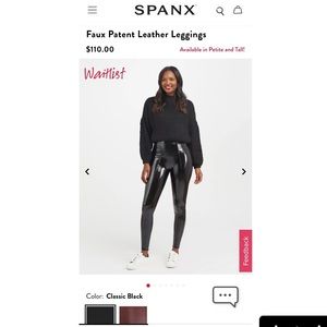 SPANX Faux Patent Leather Leggings